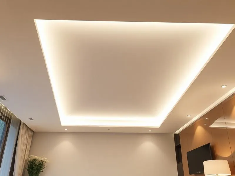 Sanca aberta gesso iluminação LED embutida fita luz indireta branca sala estar decoração sofisticada - instalação residencial Sumaré SP Gesso Center